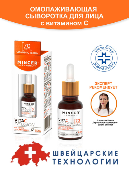 Mincer Сыворотка для лица антивозрастная с витамином С от пигментации ...