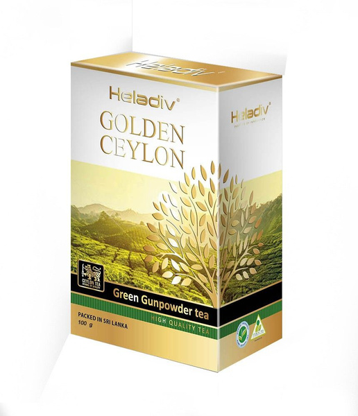 Чай зеленый листовой heladiv Golden Ceylon Green Gunpowder 100 гр ...