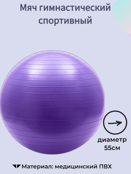Фитбол, 55 см - купить по выгодным ценам в интернет-магазине OZON ...