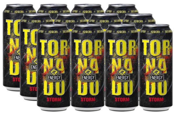 Энергетический напиток Tornado (Торнадо) Storm (Шторм) 0,45 л х 12 ...