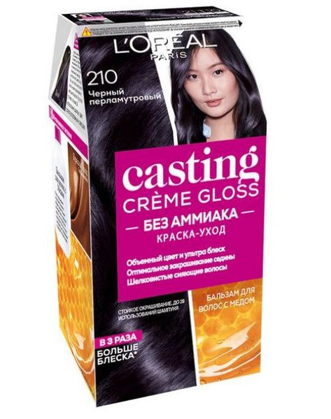 L'Oreal Paris Краска для волос Casting Creme Gloss 210 Черный ...