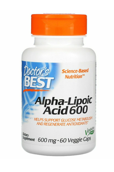 Doctors Best Alpha-Lipoic Acid, 600 mg, Альфа-Липоевая кислота, 600 мг ...