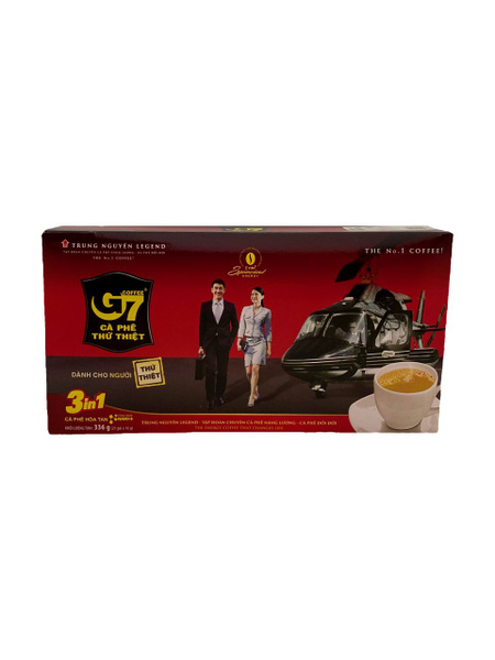 Вьетнамский растворимый кофе Trung Nguyen G7 3 в 1 в пакетах (21шт. по ...