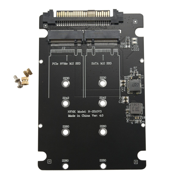 Адаптер SSD-накопителя M.2 на U.2 2 в 1 SSD-накопитель M.2 NVMe + M.2 ...
