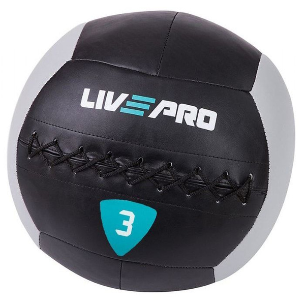 Мяч набивной утяжеленный Wall Ball Livepro LP8100-03KG / диаметр 35 см ...