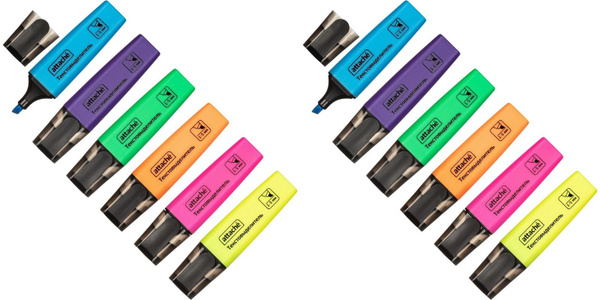 Attache Текстовыделитель Colored, 1-5 мм, 6 цветов, 2 уп - купить с ...