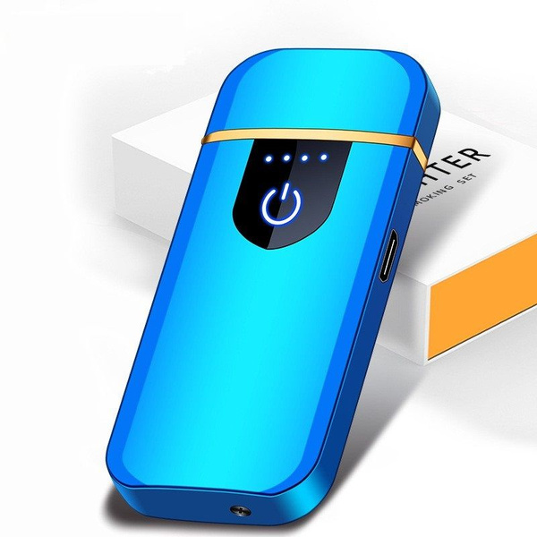Зажигалка металлическая, электронная USB для сигар, сигарет и свечей ...