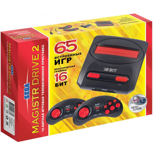 16-битная игровая телевизионная приставка Magistr Drive 2, 65 ...