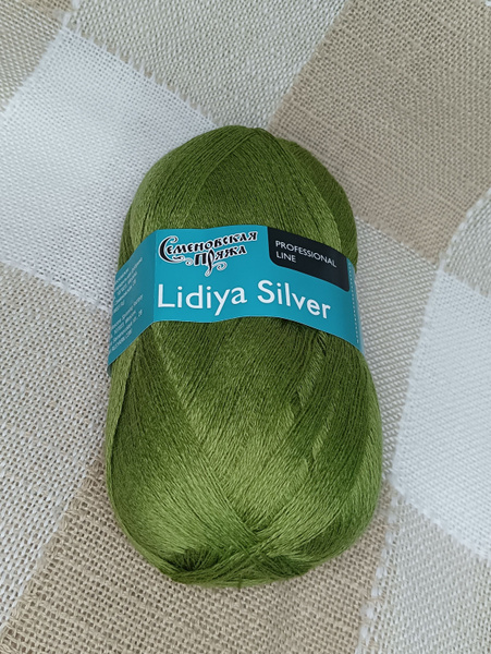 Пряжа в мотках Семеновская пряжа Lidiya silver (Лидия сильвер) фисташка ...