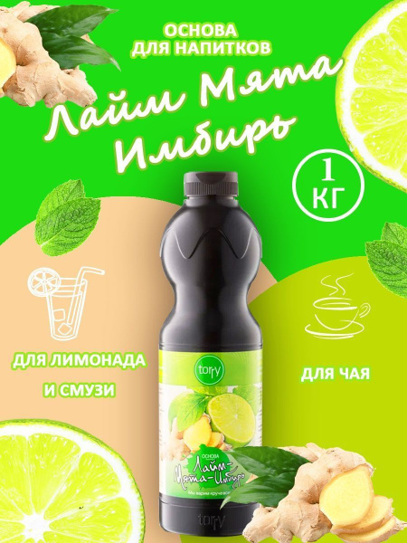 Концентрат для напитков Torry Лайм Мята Имбирь 1 кг - купить с ...