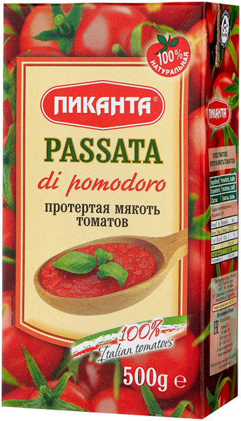 Пиканта Протертая мякоть томатов 500гр, 6 шт - купить с доставкой по ...