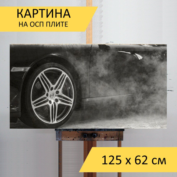 Картина "Гараж, автомойка, машина" для интерьера на стену / Декор в ...