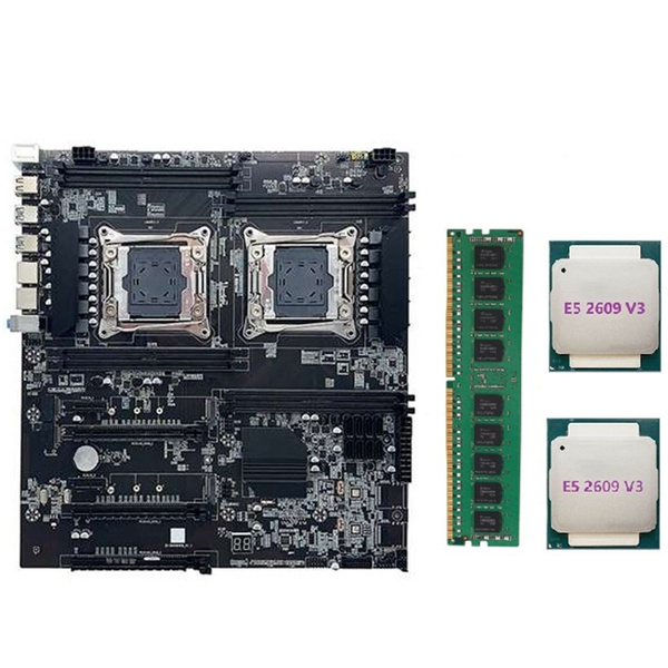 Двухпроцессорная материнская плата X99 LGA2011-3 с двумя процессорами ...