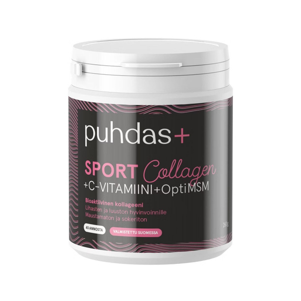 Sport Collagen + C-vitamiini + OptiMSM PUHDAS+ Коллаген витамин С ...