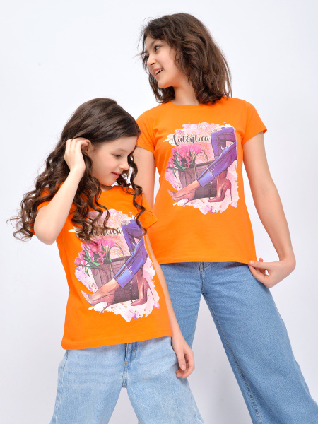 Футболка Bonito kids, размер 146, цвет оранжевый, хлопок - купить по ...