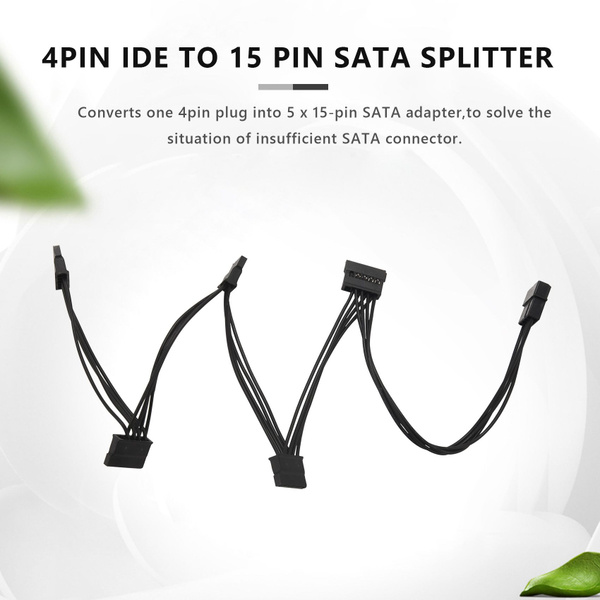 4 контактный разъем IDE от 1 до 5 SATA 15 контактный разветвительный ...