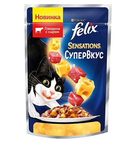 FELIX SENSATIONS СУПЕРВКУС / Паучи Пурина Феликс Супервкус для взрослых ...