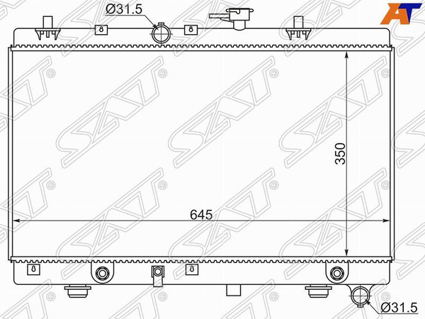Радиатор KIA RIO 1.3/1.5 00-05 SAT киа рио - SAT арт. SGKI00041 ...