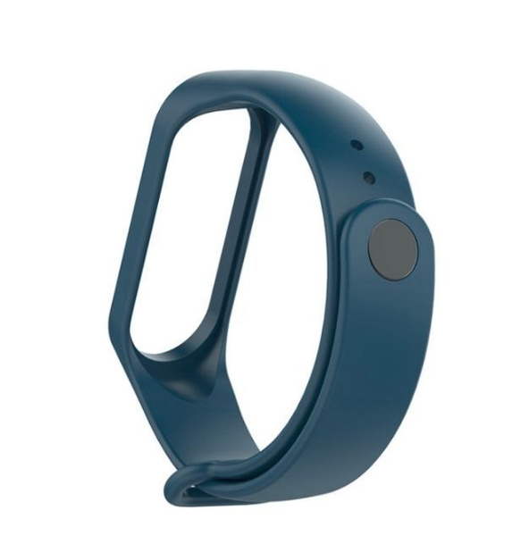Ремешок синий для часов xiaomi mi band 3, 4, 5, 6, умный фитнет браслет ...