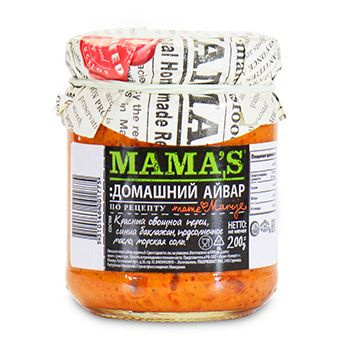 Айвар "Домашний", консервы овощные закусочные, MAMA S 200 г, Северная ...