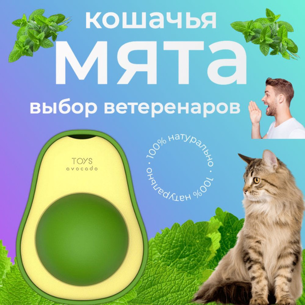Кошачья мята / Лакомство / Мятный шарик - купить с доставкой по ...