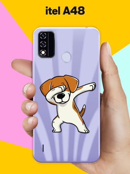 Силиконовый чехол на itel A48 Swag-бигль / для айТел 48 - купить с ...