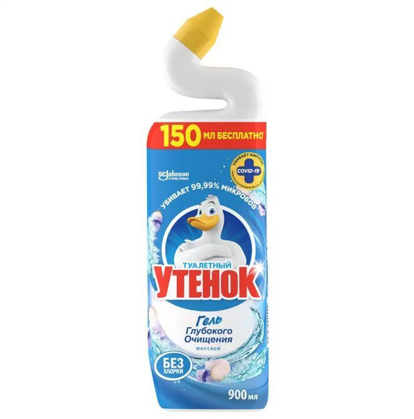 Туалетный Утенок Средство чистящее для унитазов, Морской, 900 мл ...