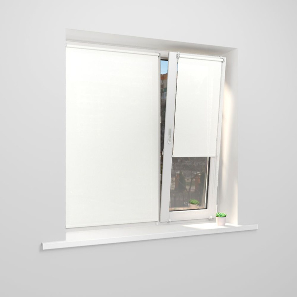 Рулонные шторы OLEXDECO Санторини , размер 52х170 см, белый, Полиэстер ...