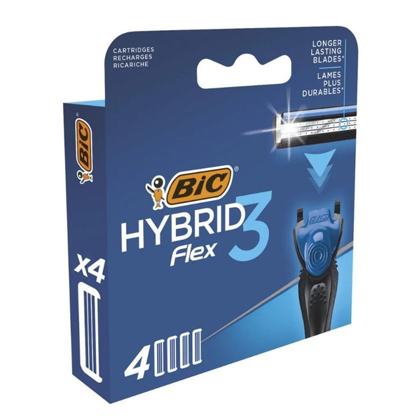Сменные кассеты для бритвы BIC Flex 3 Hybrid, 4 шт - купить с доставкой ...