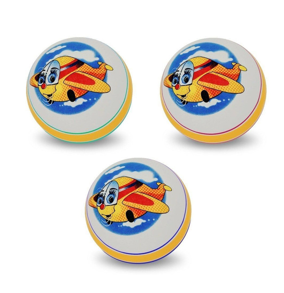 Мяч детский Самолетик 12,5 см Р1-125/4 - купить с доставкой по выгодным ...