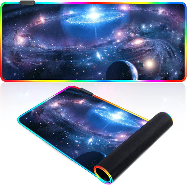 Большой игровой коврик для компьютерной мыши и клавиатуры с RGB ...