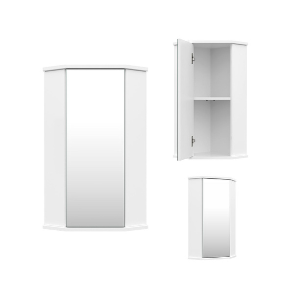 Шкаф Misty Лилия 34 подвесной угловой с зеркалом - купить с доставкой ...