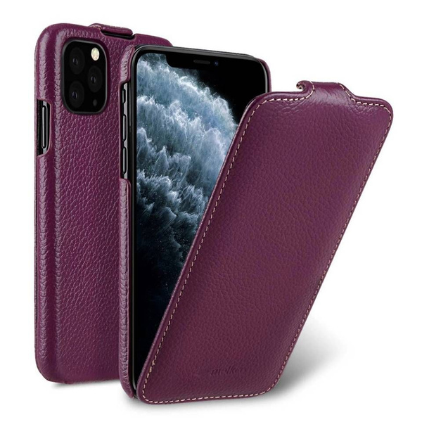 Вертикальный открытый чехол Melkco из натуральной кожи для iPhone 11 ...