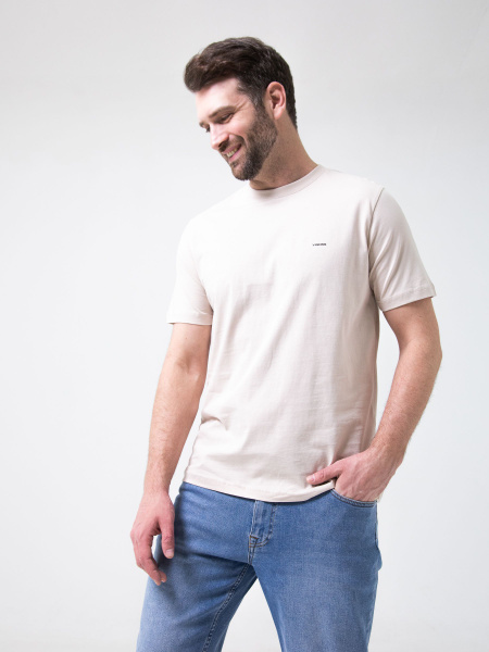 Футболка VIGOSS, размер 48, цвет бежевый, Хлопок 100% - купить по ...