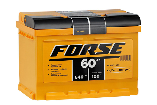 Аккумулятор автомобильный FORSE FORSE01_Прямая (+/-)_60 купить по ...