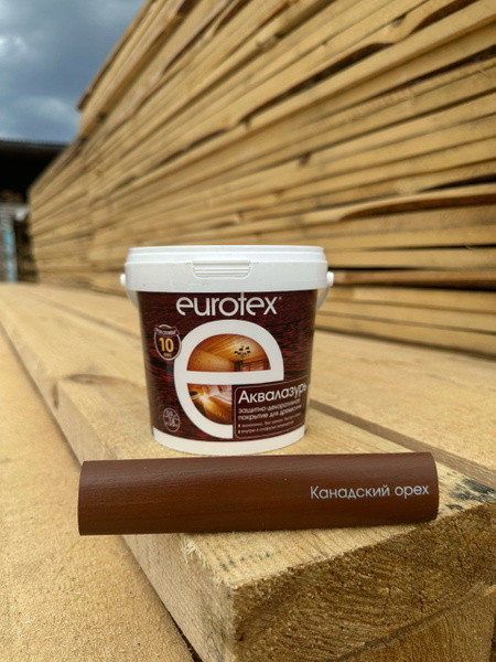 EUROTEX (ЕВРОТЕКС) Канадский орех (0,9 кг) АКВАЛАЗУРЬ (лак + пропитка ...