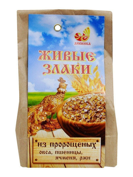 Живые злаки (хлопья) пророщенные, 300 гр, Дивинка - купить с доставкой ...