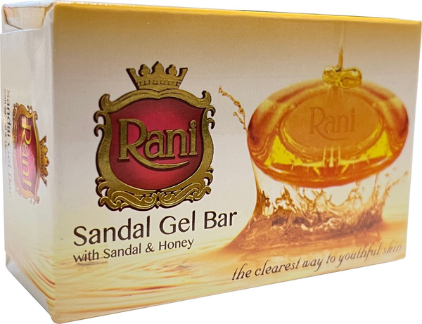 Мыло сандаловое Шри-Ланка Rani Sandal Gel Bar прозрачное с маслом ...