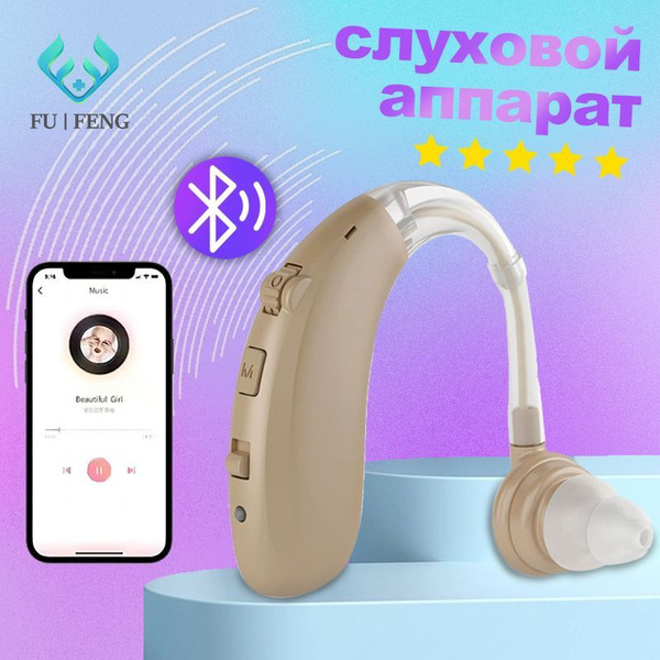 Перезаряжаемый слуховой аппарат для задней части уха с функцией ...