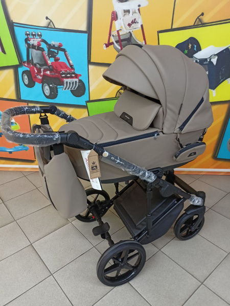 Коляска Адамекс Зико Adamex zico delux sa9 темно-бежевая эко-кожа для ...