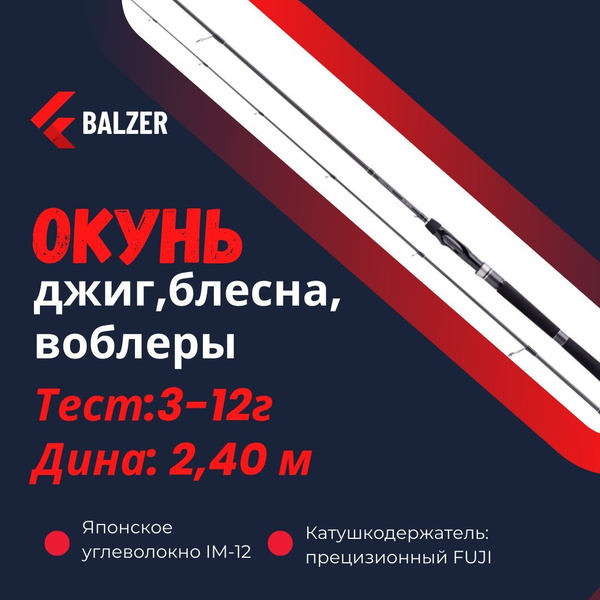 Спиннинг BALZER SHIRASU IM-12 Pro Staff, от 3 гр до 12гр, 240см купить ...