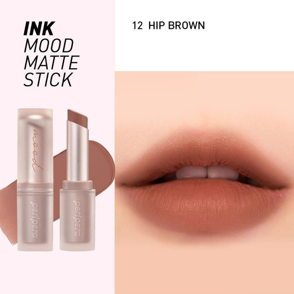Peripera помада для губ Ink mood matte stick #12 Hip Brown - купить с ...
