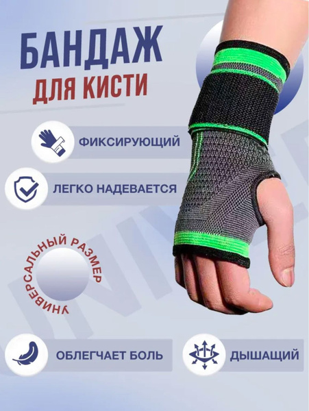 Бандаж для руки на запястье / Фиксатор спортивный лучезапястный / Ортез ...