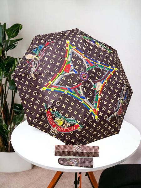 Зонт LV_shop, 2 сложения, темно-коричневый купить по низкой цене в ...