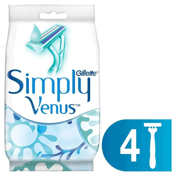 Gillette Venus одноразовые бритвы Simply2, 4 шт - купить с доставкой по ...