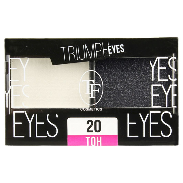 TF cosmetics Тени для век двухцветные Triumph Eyes, тон 20 Белый и ...