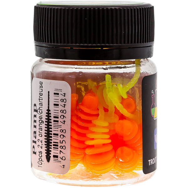 Приманка форелевая Trout Zone PLAMP 2.2" Сыр, Оранжевый Шартрез (10 шт ...