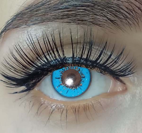Цветные контактные линзы Valkyrie Colored lenses Синие, голубые линзы ...