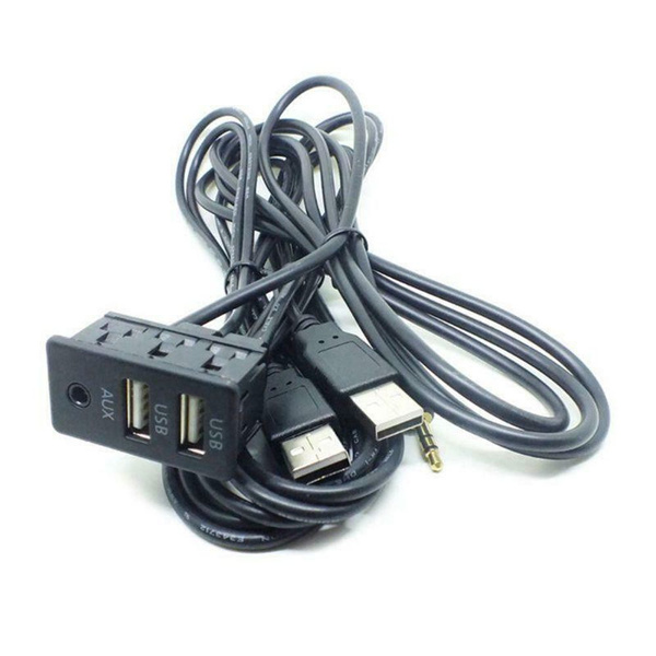 1,5 М Универсальный Автомобильный 3,5 мм Разъем AUX и Двойной USB ...