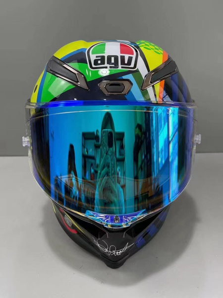 Мотошлем AGV avg pista PISTA E2206 черный, желтый - купить с доставкой ...